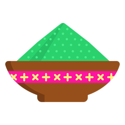 Plate bowl porridge pattern powder flat PNG Design