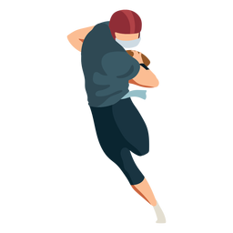 Player ball helmet outfit football flat PNG Design