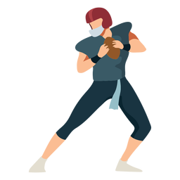 Capacete de bola de futebol de jogador plano Desenho PNG