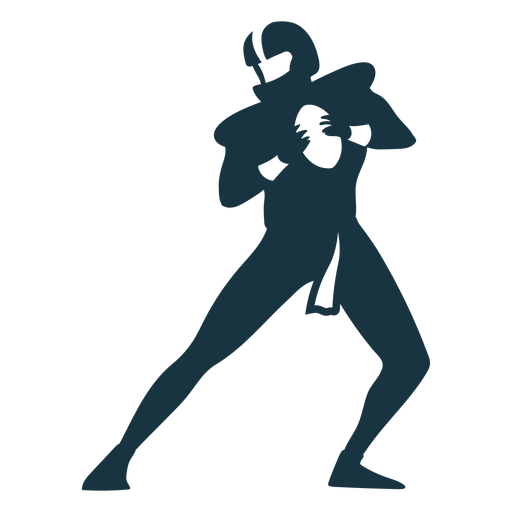 Player football helmet ball outfit silhouette PNG Design