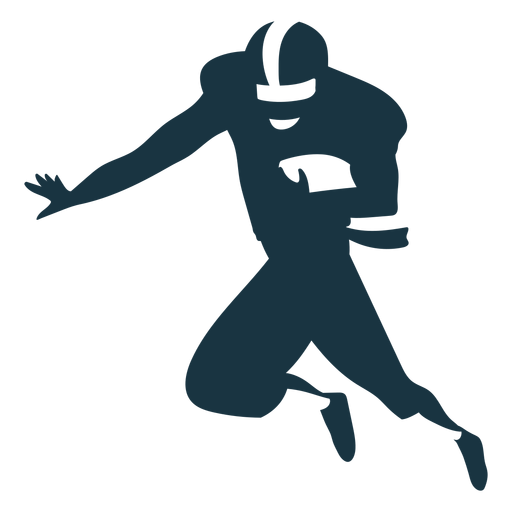 Player helmet ball outfit football silhouette PNG Design