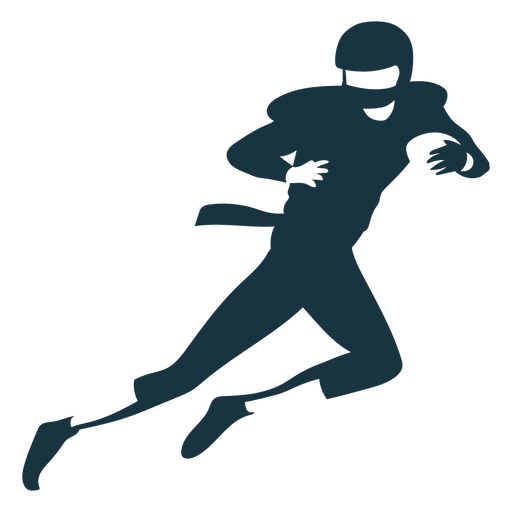 Player helmet ball outfit running football silhouette - Transparent PNG ...