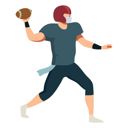 Player outfit ball helmet football flat PNG Design