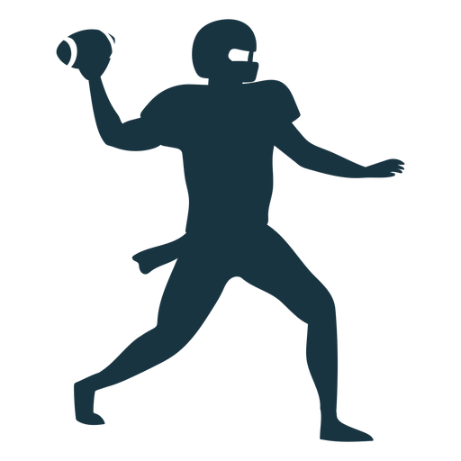 Silhueta de futebol capacete com roupa de jogador Desenho PNG