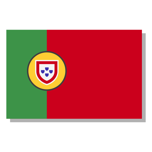 Icono de idioma de la bandera de Portugal Diseño PNG