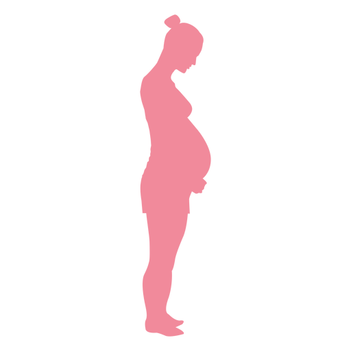Pregnancy woman belly silhouette PNG Design