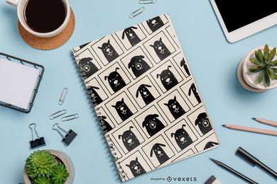 Black Dogs Pattern