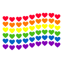 Adesivo de bandeira lgbt de coração de arco-íris Transparent PNG