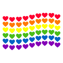 Rainbow heart flag lgbt sticker PNG Design