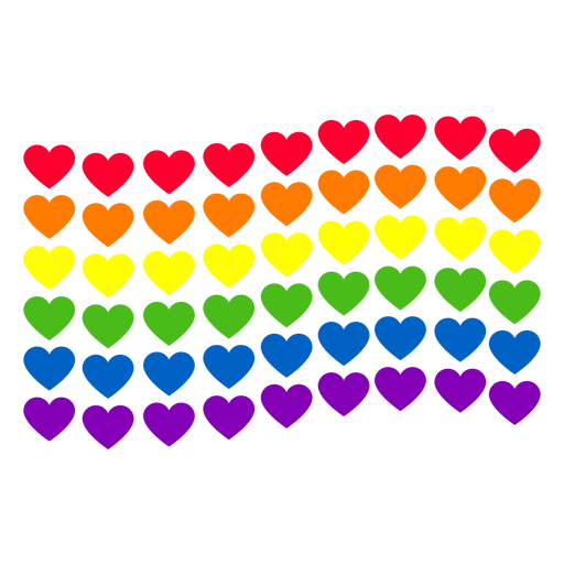 Bandera del coraz?n del arco iris lgbt pegatina Diseño PNG