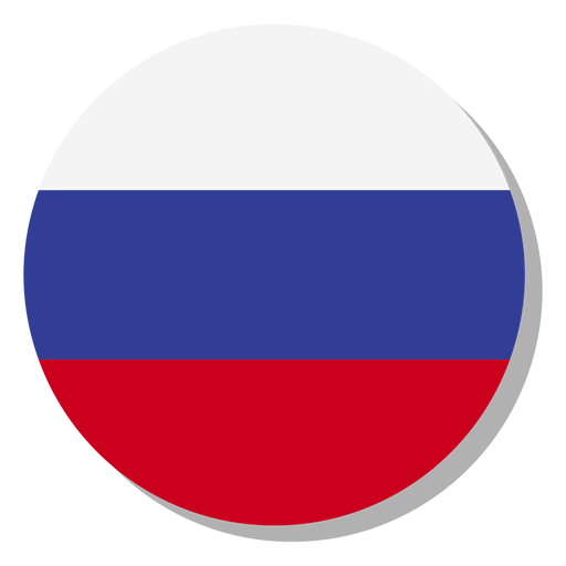 C?rculo de icono de idioma de bandera de Rusia