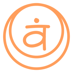 Icono de línea de chakra sacro Diseño PNG