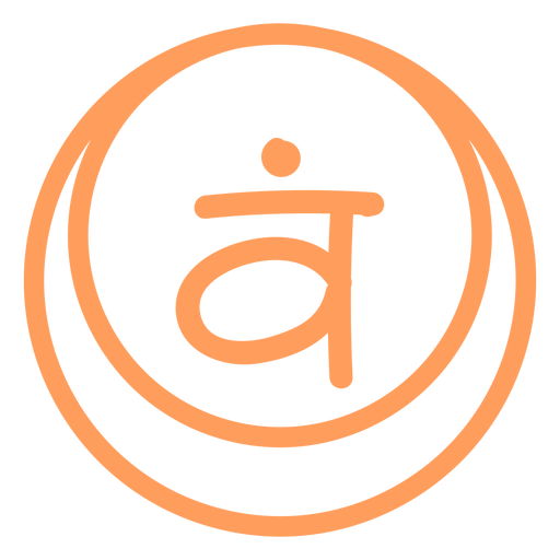 Icono de línea de chakra sacro Diseño PNG