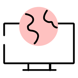 Screen icon computer stroke PNG Design