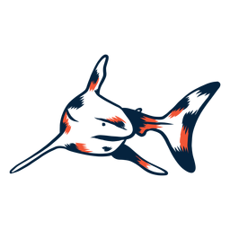 Duotono de natación de tiburón Diseño PNG