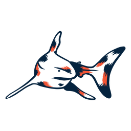 Shark swimming duotone PNG Design Transparent PNG