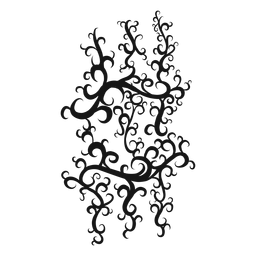 Sharp and half musical symbol swirl PNG Design
