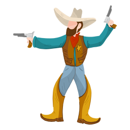 Sheriff With Two Guns PNG & SVG Design For T-Shirts