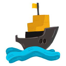Ship sea deck wave illustration PNG Design Transparent PNG