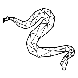 Cobra vista superior poligonal Desenho PNG