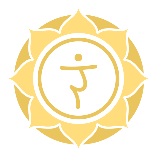 Solar plexus chakra circle symbol PNG Design