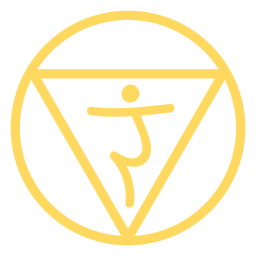 Solar plexus chakra line icon PNG Design