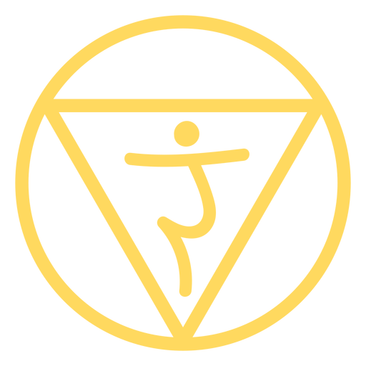 Solar plexus chakra line icon PNG Design