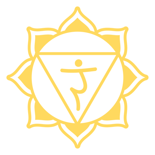 Solar plexus chakra symbol PNG Design