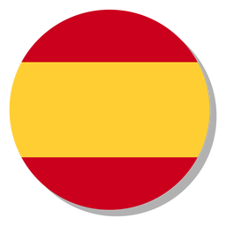 Círculo de ícone de bandeira de língua de Espanha Círculo de ícone de bandeira de língua de Espanha