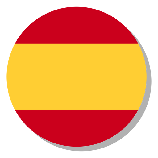 C?rculo do ?cone do idioma da bandeira da Espanha Desenho PNG