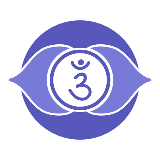 Símbolo del círculo del chakra del tercer ojo Diseño PNG