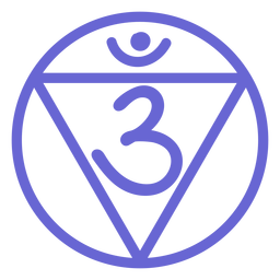 Icono de línea del chakra del tercer ojo
