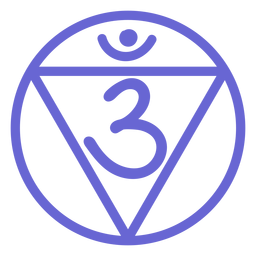 Third eye chakra line icon PNG Design