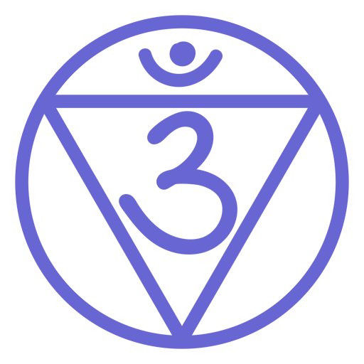 Chakra-Liniensymbol des dritten Auges PNG-Design