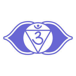 Símbolo del chakra del tercer ojo Diseño PNG