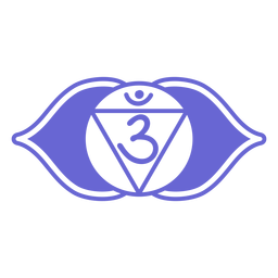 Third eye chakra symbol