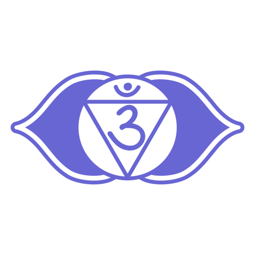 Drittes Augen-Chakra-Symbol PNG-Design