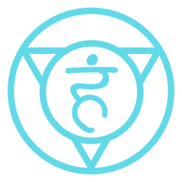 Throat chakra line icon PNG Design