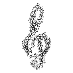 Treble clef musical symbol swirl PNG Design Transparent PNG