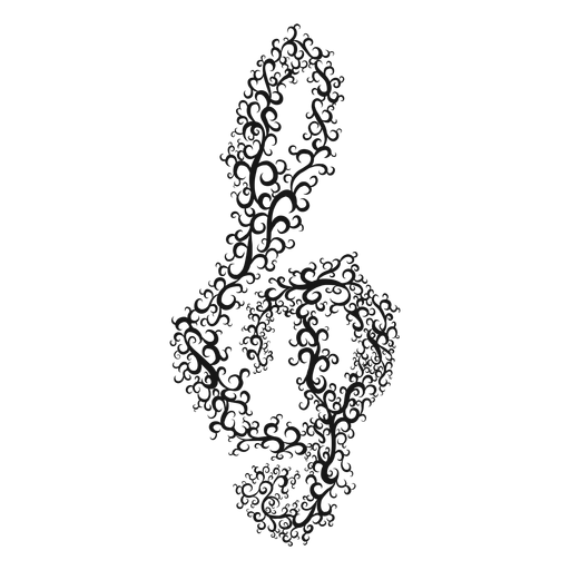 Treble Clef Musical Symbol Swirl Transparent Png Svg Vector File