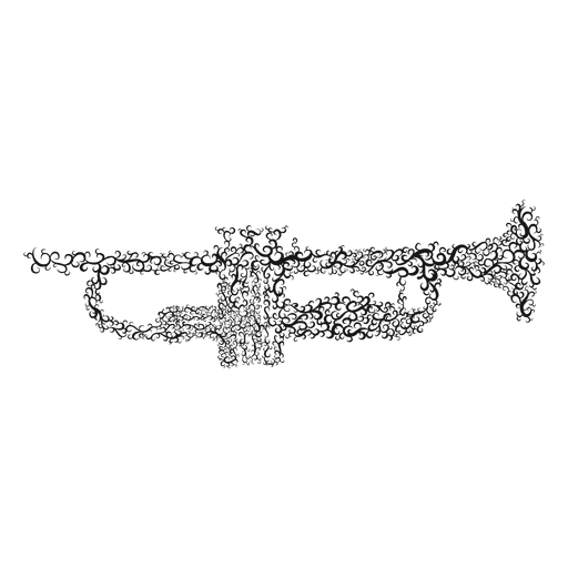 Redemoinho de instrumento musical de trompete Desenho PNG
