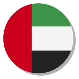 Círculo de icono de idioma de bandera de emiratos árabes unidos Diseño PNG