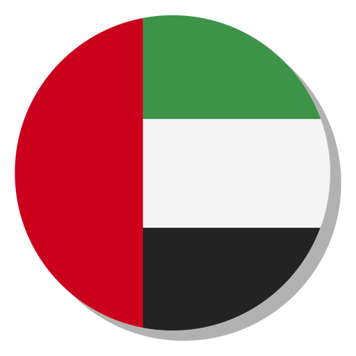 Uae flag language icon circle PNG Design