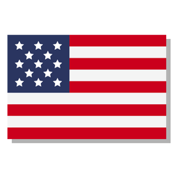 Icono de idioma de la bandera de Estados Unidos Diseño PNG