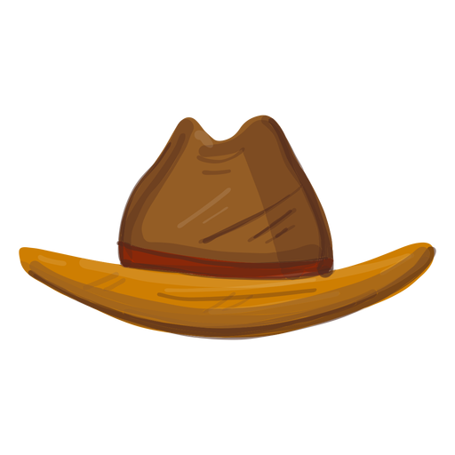 Vista frontal del sombrero occidental