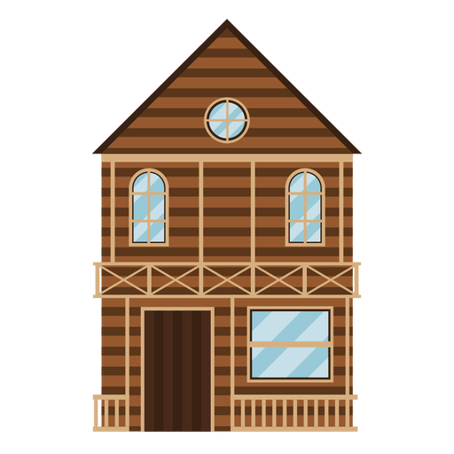 Western house PNG Design