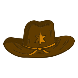 Cartum de chapéu de xerife ocidental Desenho PNG