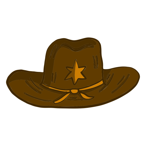 Western sheriff hat cartoon PNG Design