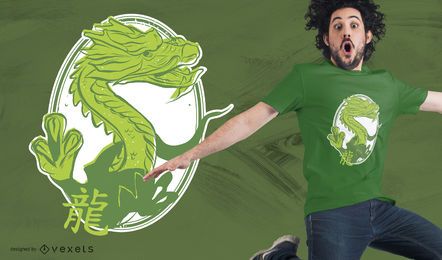 diseño de camiseta de dragón japonés diseño de camiseta de dragón japonés