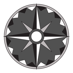 Windrose arrow east nord south west flat PNG Design